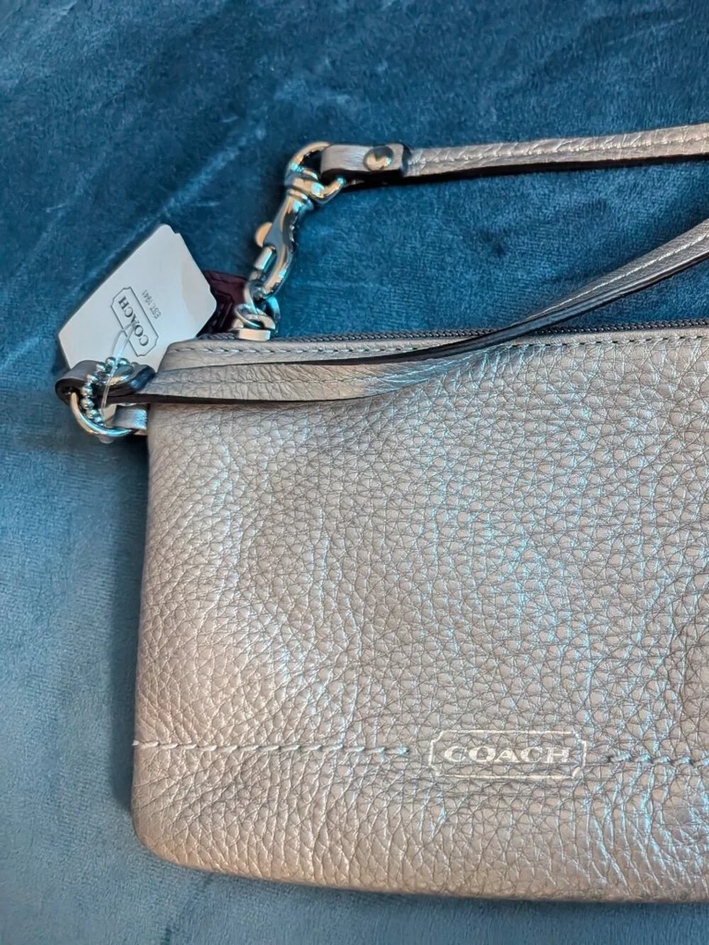 Vintage Coach Wristlet Champagne Pewter color NWT